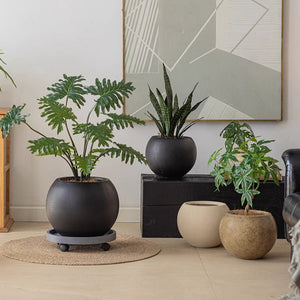 Round Magnesium Clay Planter