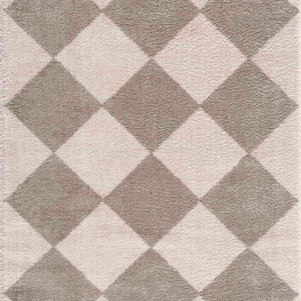 Arilla Gray Washable Diamond Area Rug
