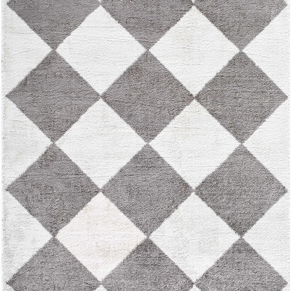 Arilla Diamond Checkered Washable Area Rug