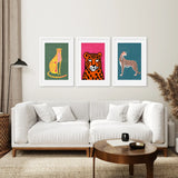 Cheetah Cat Prints Colorful Wall Art Decor