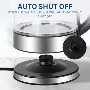Electric Glass Kettle 1.8L 1500W Fast Boil LED Cordless