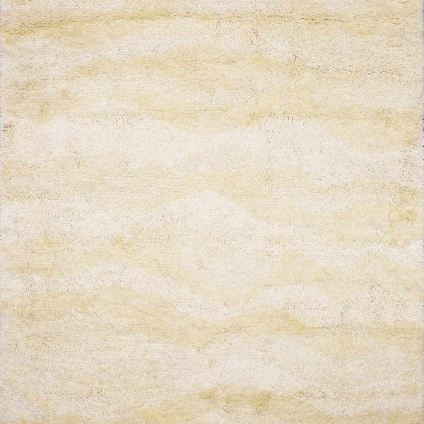 Kettering Solid Cream Wool Shag Rug