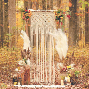 Boho Macrame Tassel Cotton Window Curtain Panel