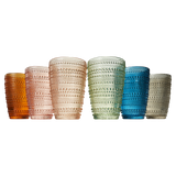 Tonal Hobnail Highball Glassware, Set of 6