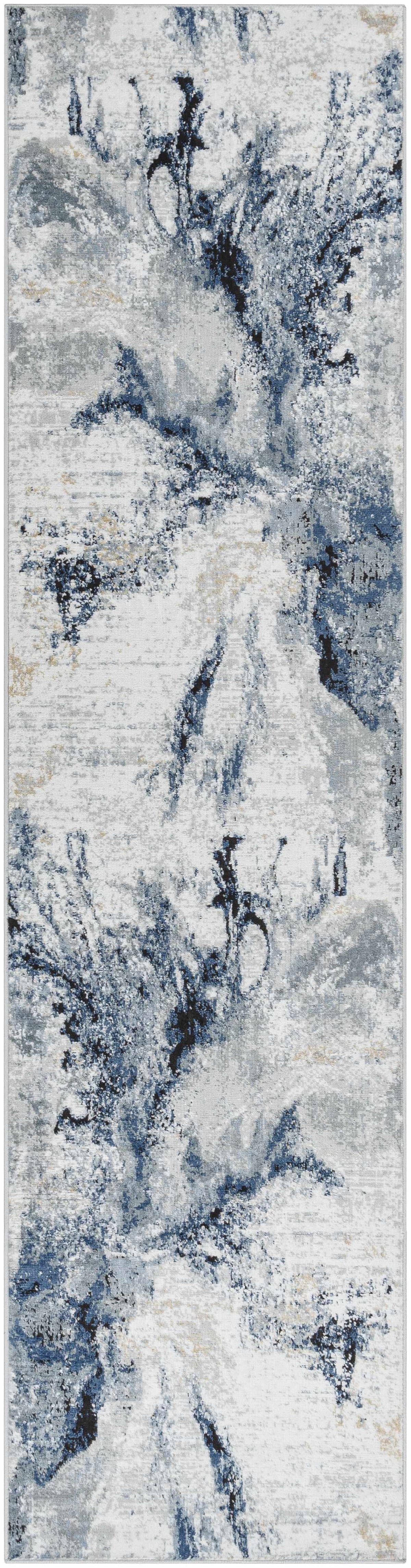 Kirkland Dark Blue Marble Rug