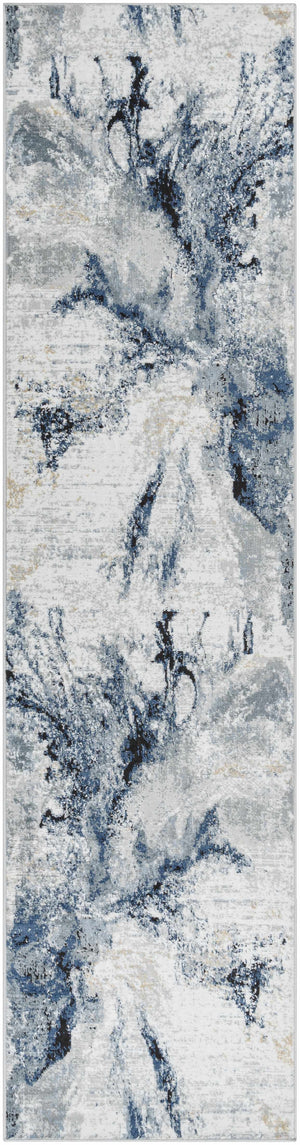 Kirkland Dark Blue Marble Rug