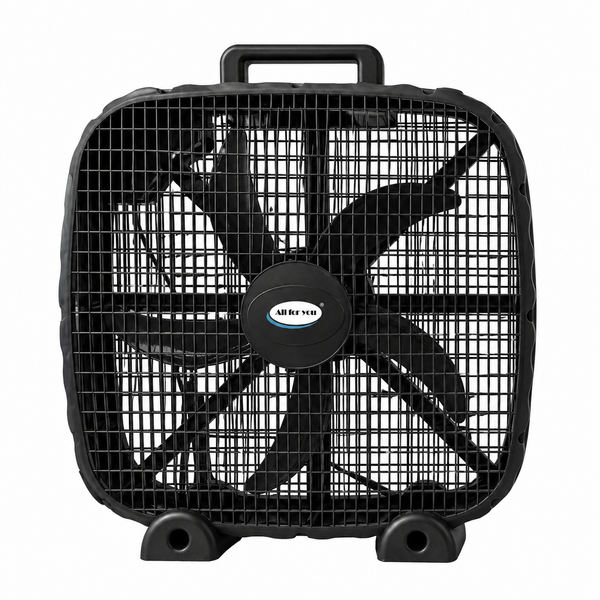 20-Inch 3-Speed Box Fan – Portable Bedroom Fan with Carry Handle, 5-Blade Powerful Airflow & Lightweight Design