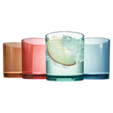 Eze Acrylic Lowball Whiskey Glassware, Set of 4