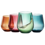 Eze Acrylic Stemless Wine Glassware, Set of 4