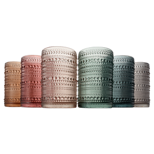 Tonal Hobnail Highball Glassware, Set of 6