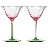 Fiore Champagne Coupe Cocktail Glassware, Set of 2