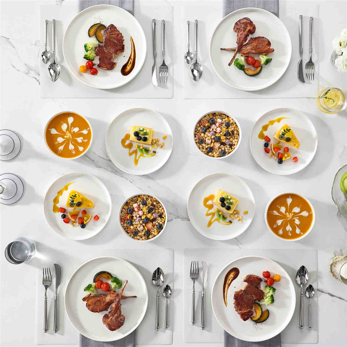 Leah 24 Piece Dinnerware Set for 8