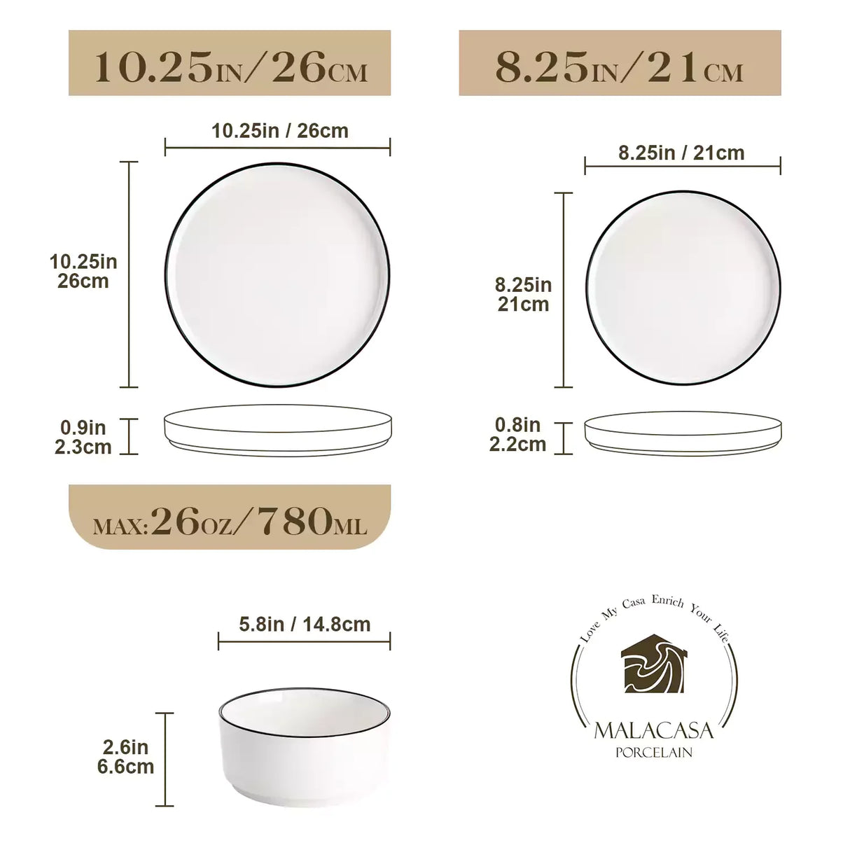 Leah 24 Piece Dinnerware Set for 8