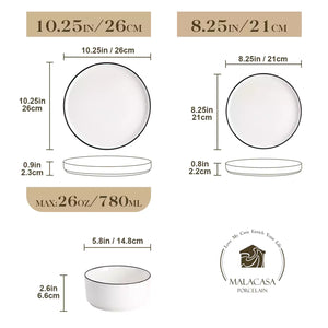 Leah 24 Piece Dinnerware Set for 8