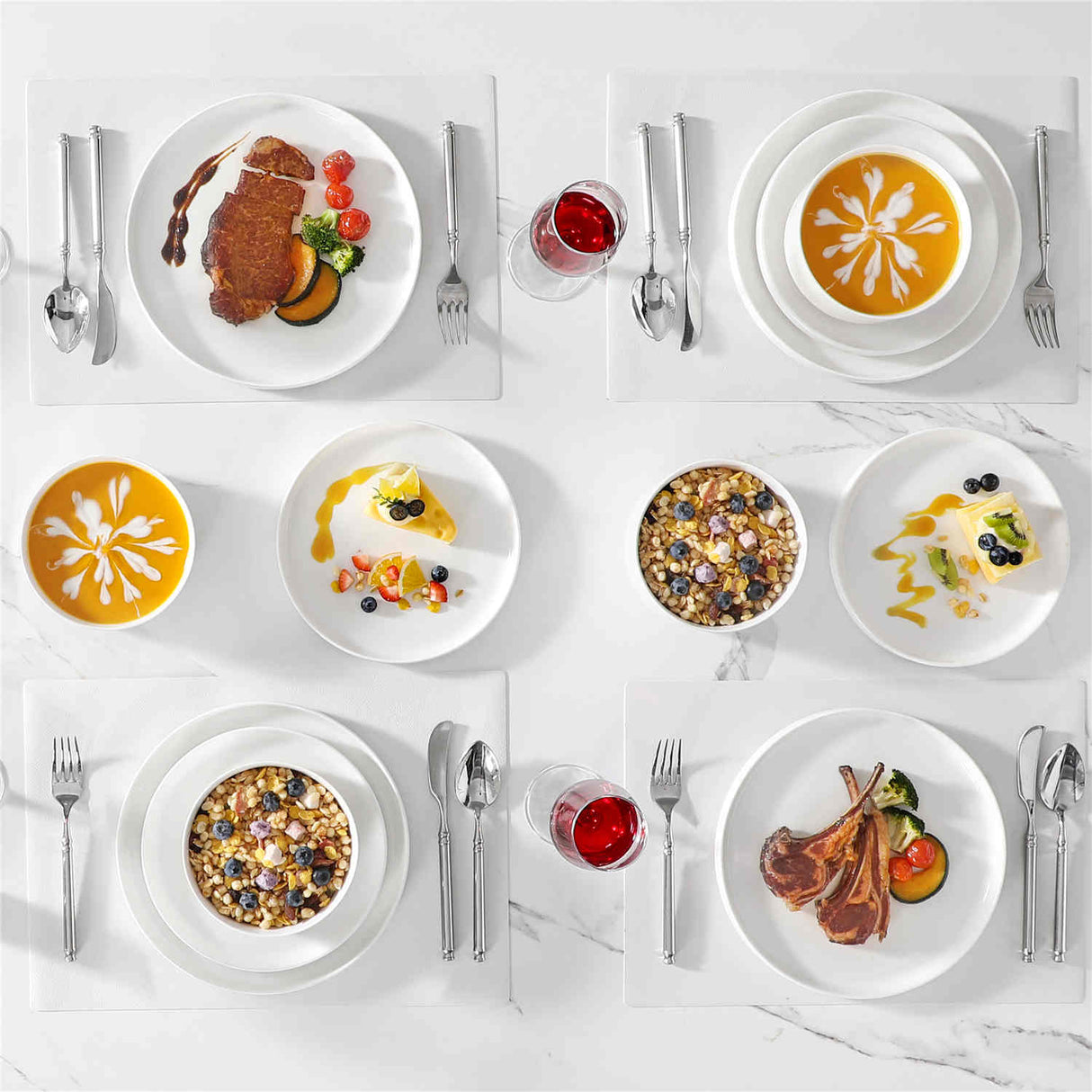 Leah 18 Piece Dinnerware Set