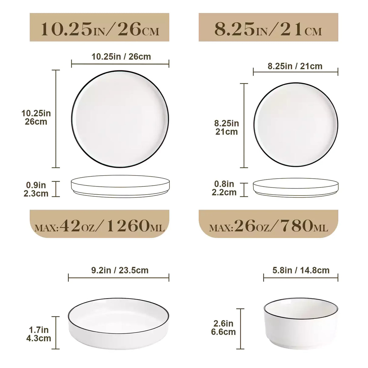 Leah 24 Piece Dinnerware Set