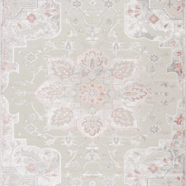 Calum Pink Floral Thick Area Rug - Clearance