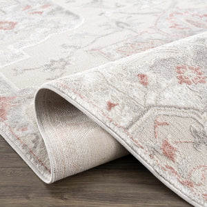 Calum Pink Floral Thick Area Rug - Clearance