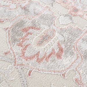 Calum Pink Floral Thick Area Rug - Clearance