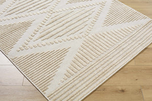 Annika Light Brown 3D Washable Area Rug