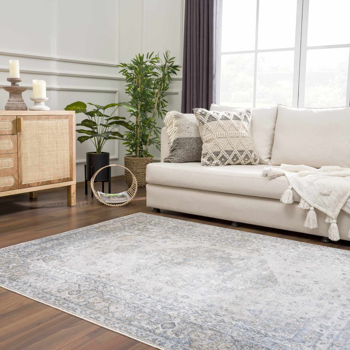 Gael Blue Boutique Washable Rug