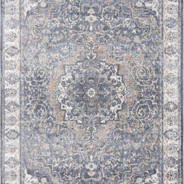 Aurum Blue Washable Area Rug - Clearance