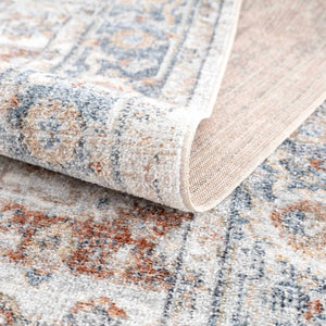 Neta Red & Blue Flat Pile Washable Rug