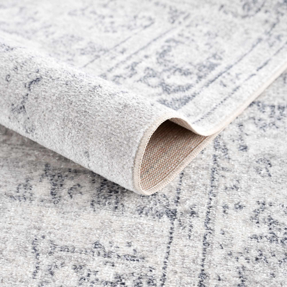 Akram Antrasit Flat Pile Washable Rug