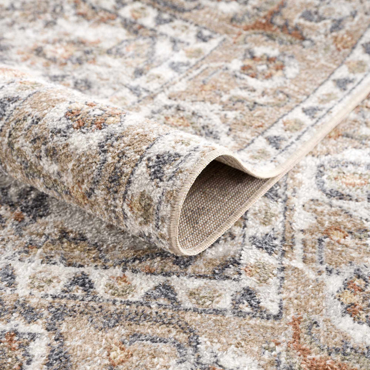 Hiti Beige Flat Pile Washable Rug
