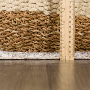 Hiti Beige Flat Pile Washable Rug