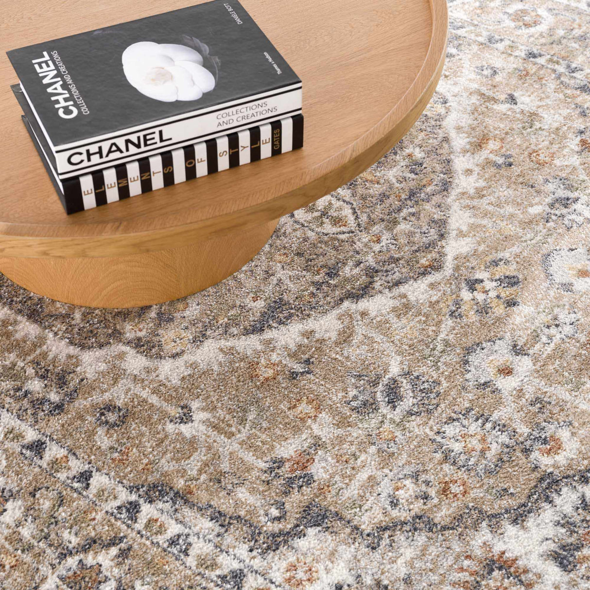 Hiti Beige Flat Pile Washable Rug