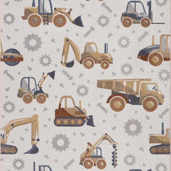 Construction Washable Kids Area Rug