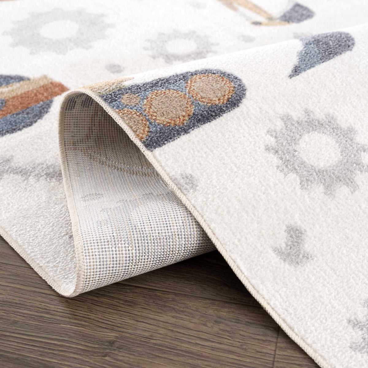 Construction Washable Kids Area Rug