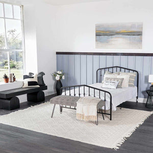 Ramsbury Beige Trellis Wool Rug