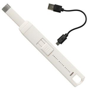 Slate White Large Electric Rechargeable Lighter