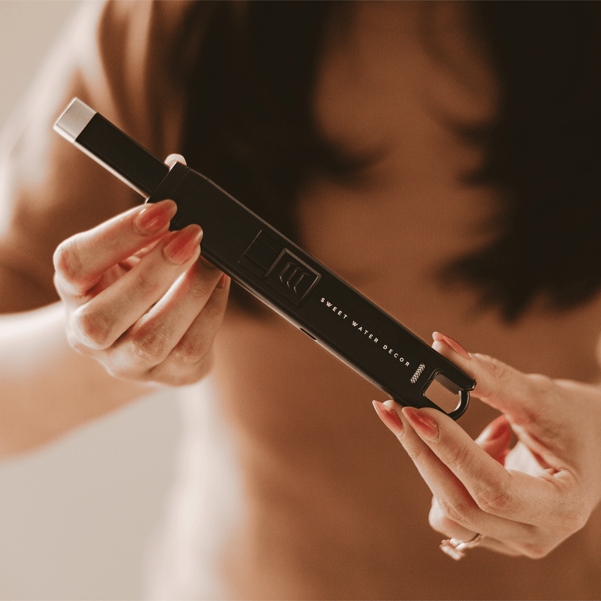 Black Large Electric Rechargeable Lighter