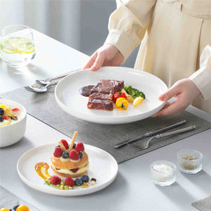Luna Marble Blue 12 Piece Dinnerware Set