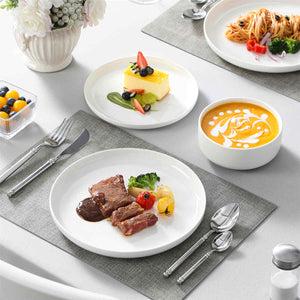 Luna Marble Blue 12 Piece Dinnerware Set