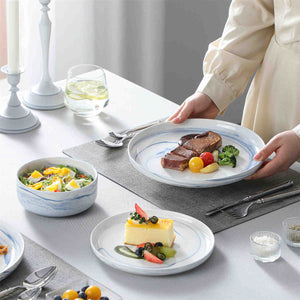 Luna Marble Pink 12 Piece Dinnerware Set