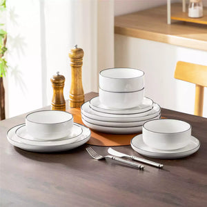 Luna Marble Pink 24 Piece Dinnerware Set for 8