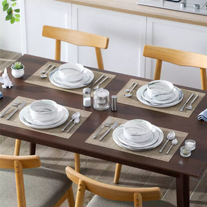 Luna Marble Pink 24 Piece Dinnerware Set for 8