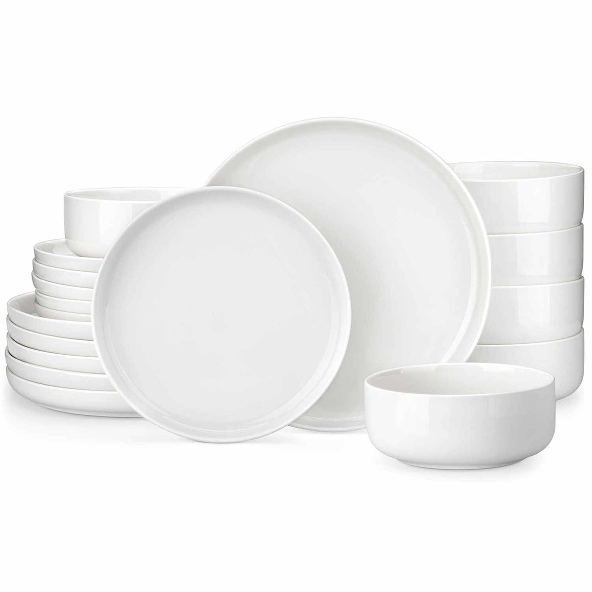Luna Marble Grey 18 Piece Dinnerware Set