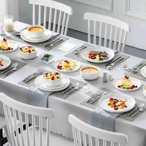 Luna Marble Blue 18 Piece Dinnerware Set