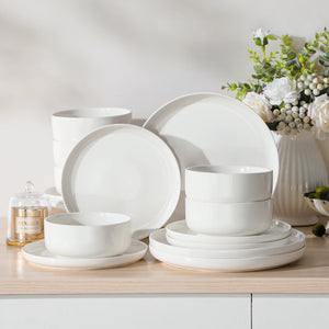 Luna Marble Blue 18 Piece Dinnerware Set