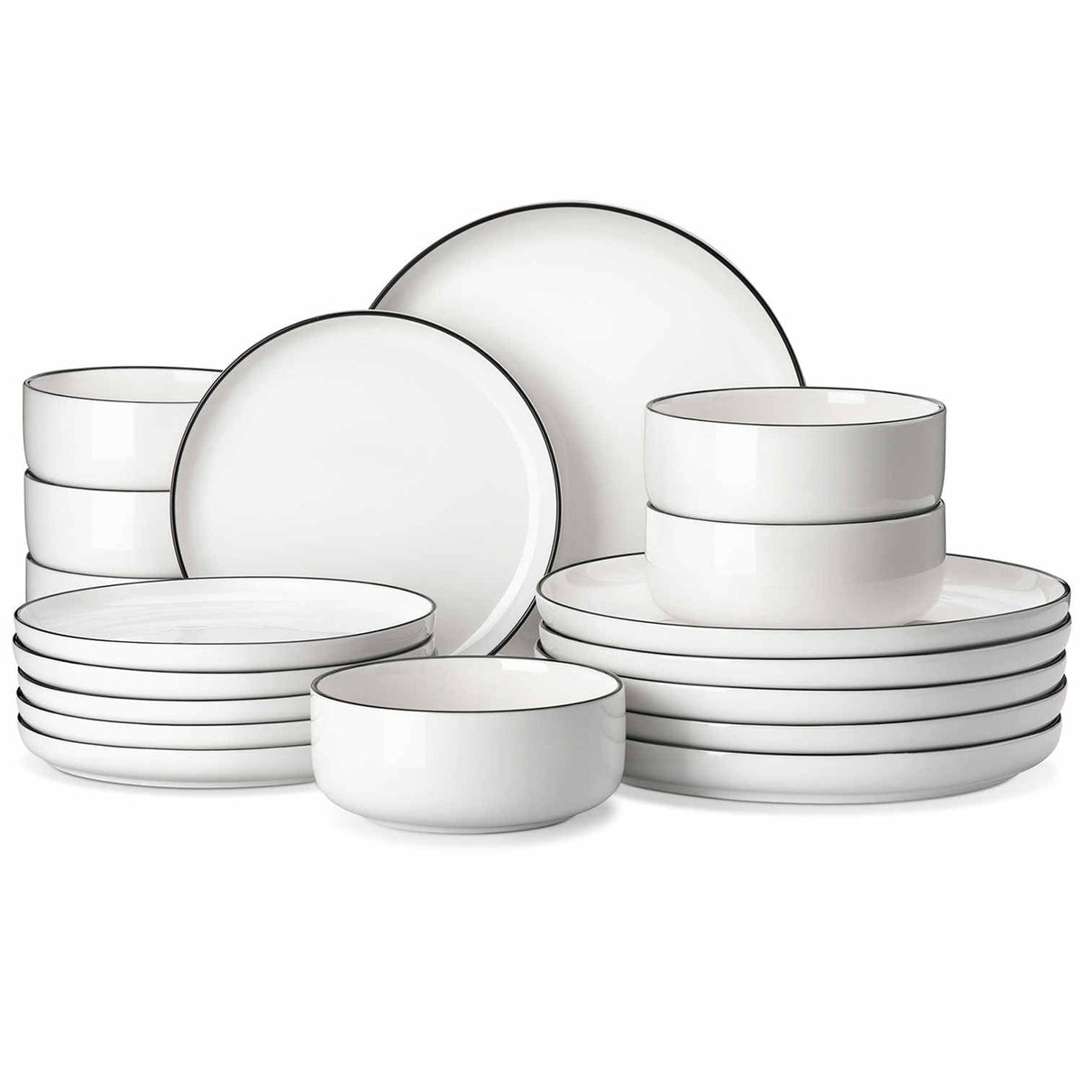 Luna Marble Blue 18 Piece Dinnerware Set