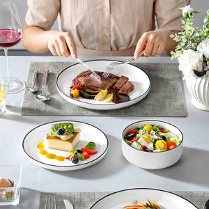 Luna Marble Grey 18 Piece Dinnerware Set