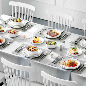 Luna Marble Grey 18 Piece Dinnerware Set