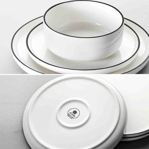 Luna Marble Blue 18 Piece Dinnerware Set
