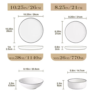 Luna 24 Piece Dinnerware Set for 6