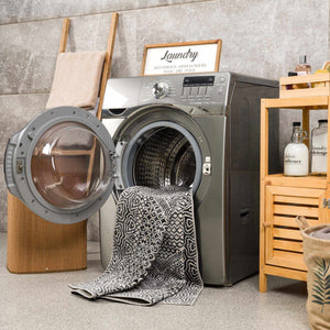 Coledale Black & White Washable Rug - Clearance